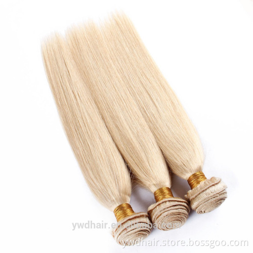 7A Platinum #613 Blonde Brazilian Hair white hair extensions Honey Blond Color